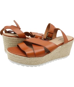 X Strap Espadrille Wedge Heels