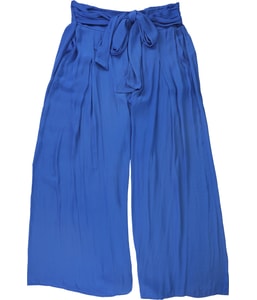 Satin Tie-Waist Wide Leg Casual Pants