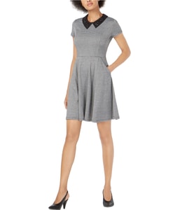 Embellished Collar Shirt Dress