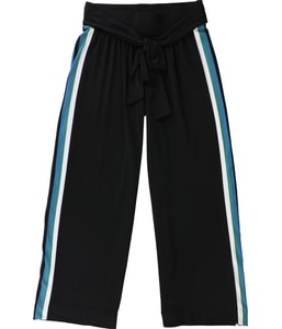 Varsity Stripe Tapered Cropped Capri Casual Pants