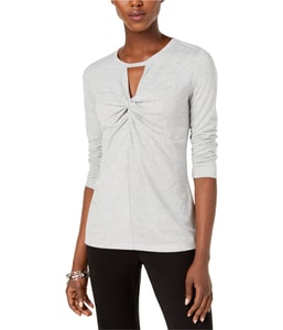 Twist Front Key Hole Shell Blouse