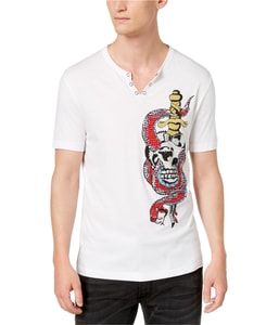 Snake Skull and Sword Embellished T-Shirt