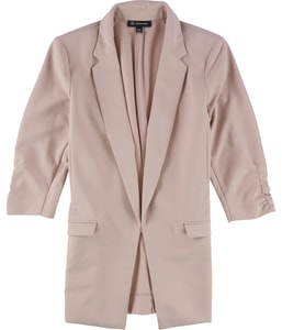 Solid One Button Blazer Jacket