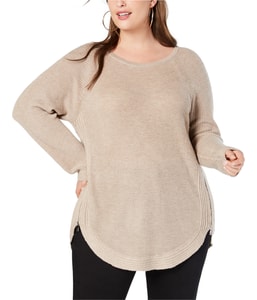 Waffle Side Zip Pullover Sweater
