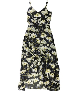 Floral Ruffled High-Low Dress