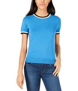 Ringer-Stripe Pullover Sweater