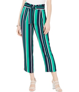 Striped Belted Culottes Relaxed Casual Pants