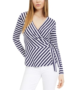 Stripe Wrap Blouse