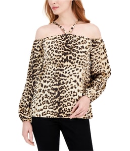 Cheetah Halter Blouse Top