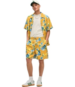 Blurred Floral Relaxed-Fit 6-1/2" Casual Bermuda Shorts