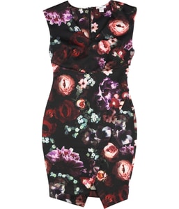 Floral Print Envelope Sheath Dress