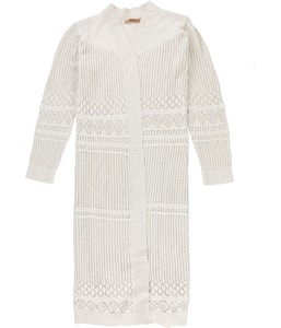 Pointelle-Stitch Cardigan Sweater