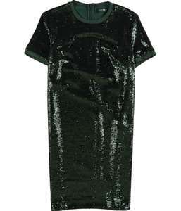 Short Sleeve Sequin Sheath Dress