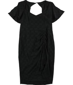 Jacquard Portrait Asymmetrical Dress