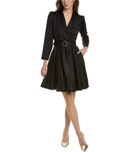 Belted A-line Dress