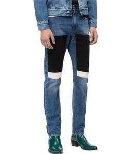 Colorblocked Tapered Slim Jeans