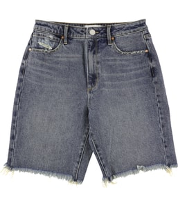 Raw Hem Biker Casual Denim Shorts