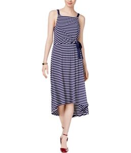 Striped High-Low Dress