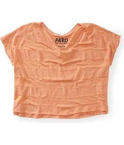 Cropped Striped Dorm Pajama Sleep T-shirt