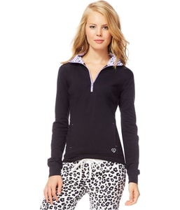 Quarter Zip Pullover Pajama Sleep T-shirt