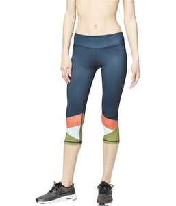 Contrast Capri Tapered Cropped Leggings Casual Pants