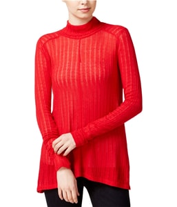 Hi-Lo Turtleneck Knit Sweater