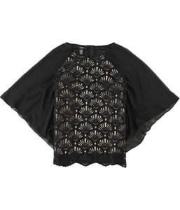 Lace Front Knit Blouse