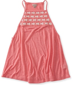 Crochet Hi-Neck Cami Tank Top
