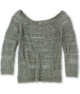 Sheer Cropped Knit Sweater