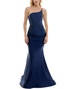 Ruched Fitted Gown Dress