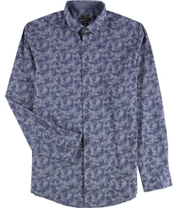 Slim Fit Camo Button Down Dress Shirt