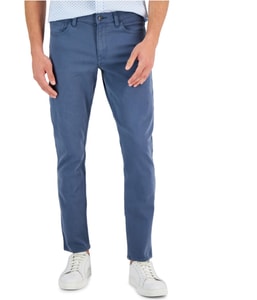 Denim Acid Wash Parker Straight Leg Slim Jeans