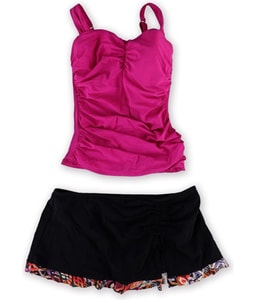 Ruched E-Cup Skirtini 2 Piece Tankini
