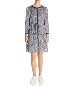 Abstract Drop Waist Dress