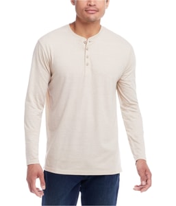 Micro-Stripe Henley Shirt