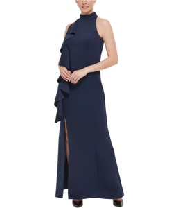 Scuba Halter Gown Dress