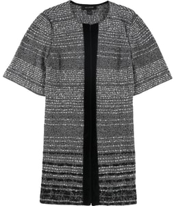 Front Zipper Striped Shirt Dress