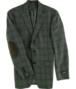 Windowpane Two Button Blazer Jacket