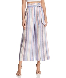 Robbie High Waist Linen Culottes Relaxed Casual Pants