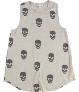 Love Skulls Pajama Sleep Tank Top
