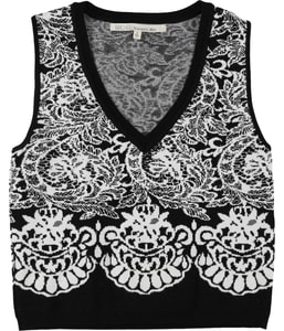 Jacquard Crop Top Blouse