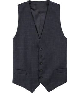 Plaid Five Button Vest