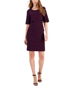 Tiered Ribbed Sheath Dress