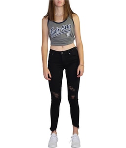 Distressed Tapered Skinny Jeans