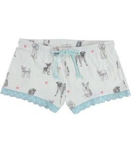 Puppies And Hearts Pajama Shorts