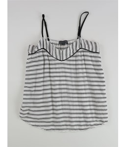 Striped Cut-Out Pajama Sleep Cami Tank Top