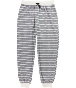 Fuzzy Striped Pajama Jogger Pants