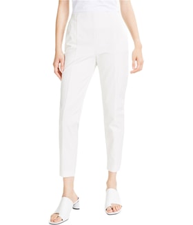 Alfani Stretch Zippered Pocketed Seamed Straight Leg Casual Pants
