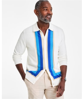 Club Room Retro Colorblocked Cardigan Sweater
