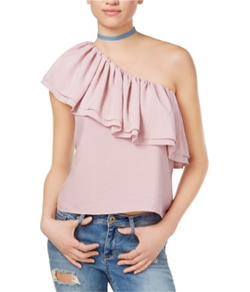 Endless Rose Ruffle One Shoulder Blouse